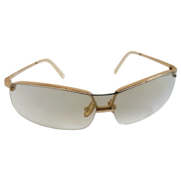 Prada SPR55D Sunglasses Gold Tone Frame Gradient Lens Vintage - Picture 1 of 16